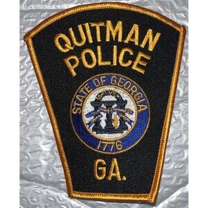 QUITMAN POLICE Vintage PATCH State Of Georgia GA. Embroidered NEW